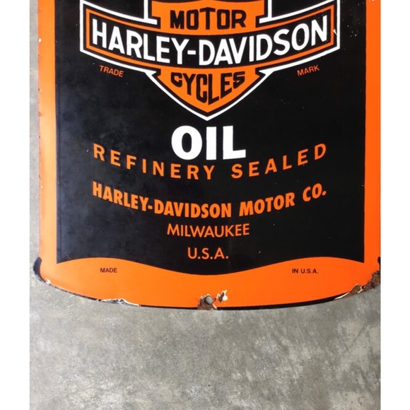 Vintage Harley Davidson Porcelain Sign - Picture 6 of 10